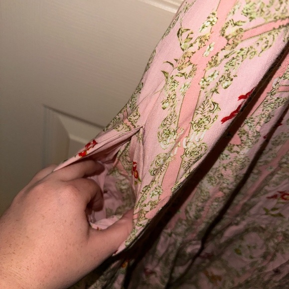 Agua Bendita for target women’s pink Floral Mini Dress w pockets XXL summer - Picture 10 of 11